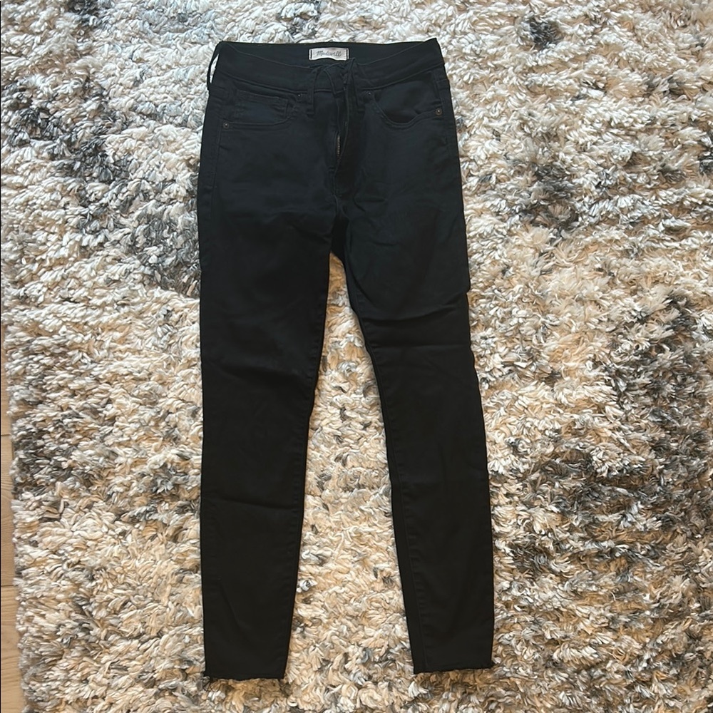 Madewell Black Skinny Jeans 9 inch high rise size 28